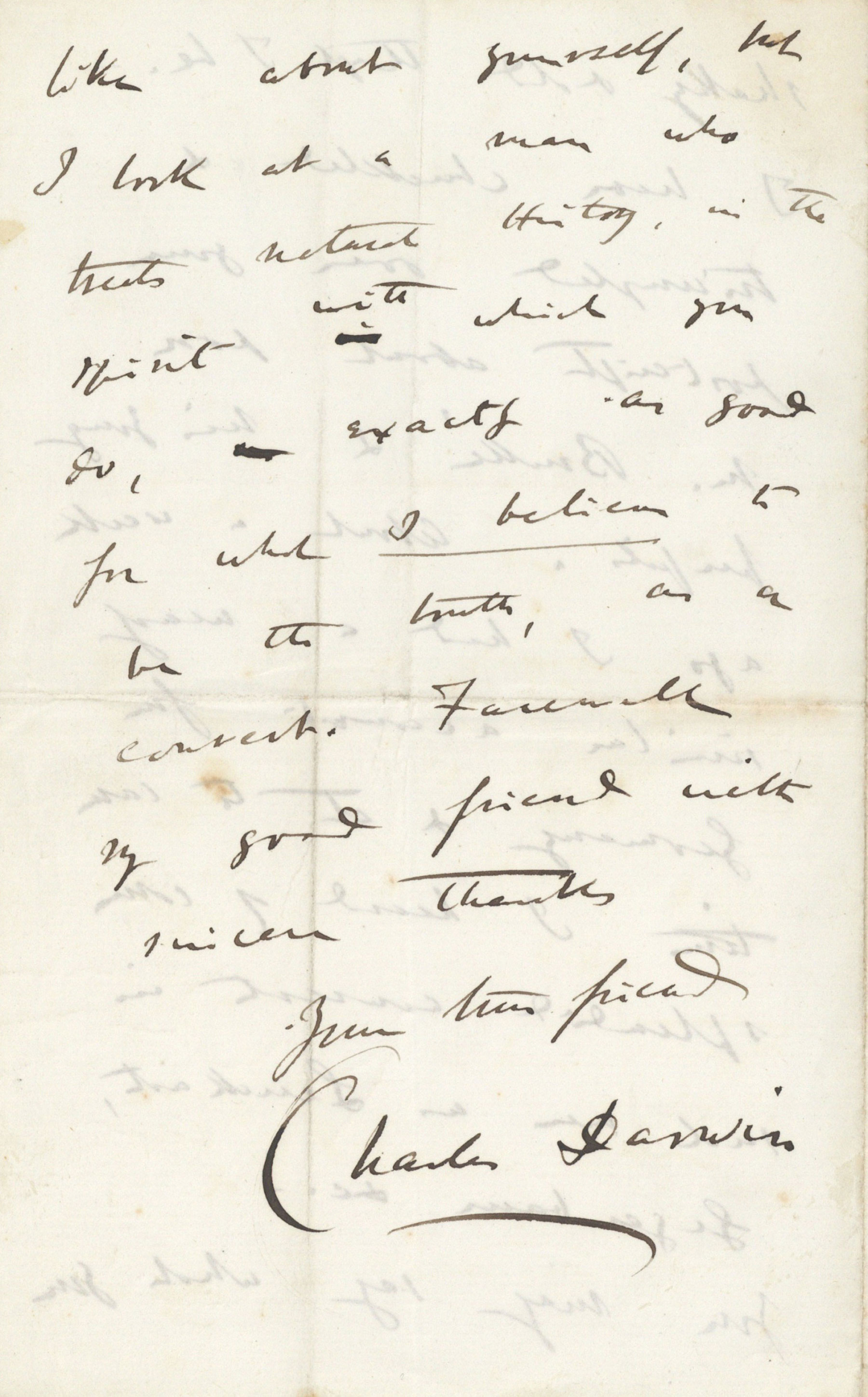 charles darwin signature
