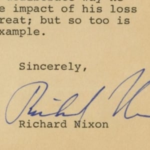 richard nixon autograph