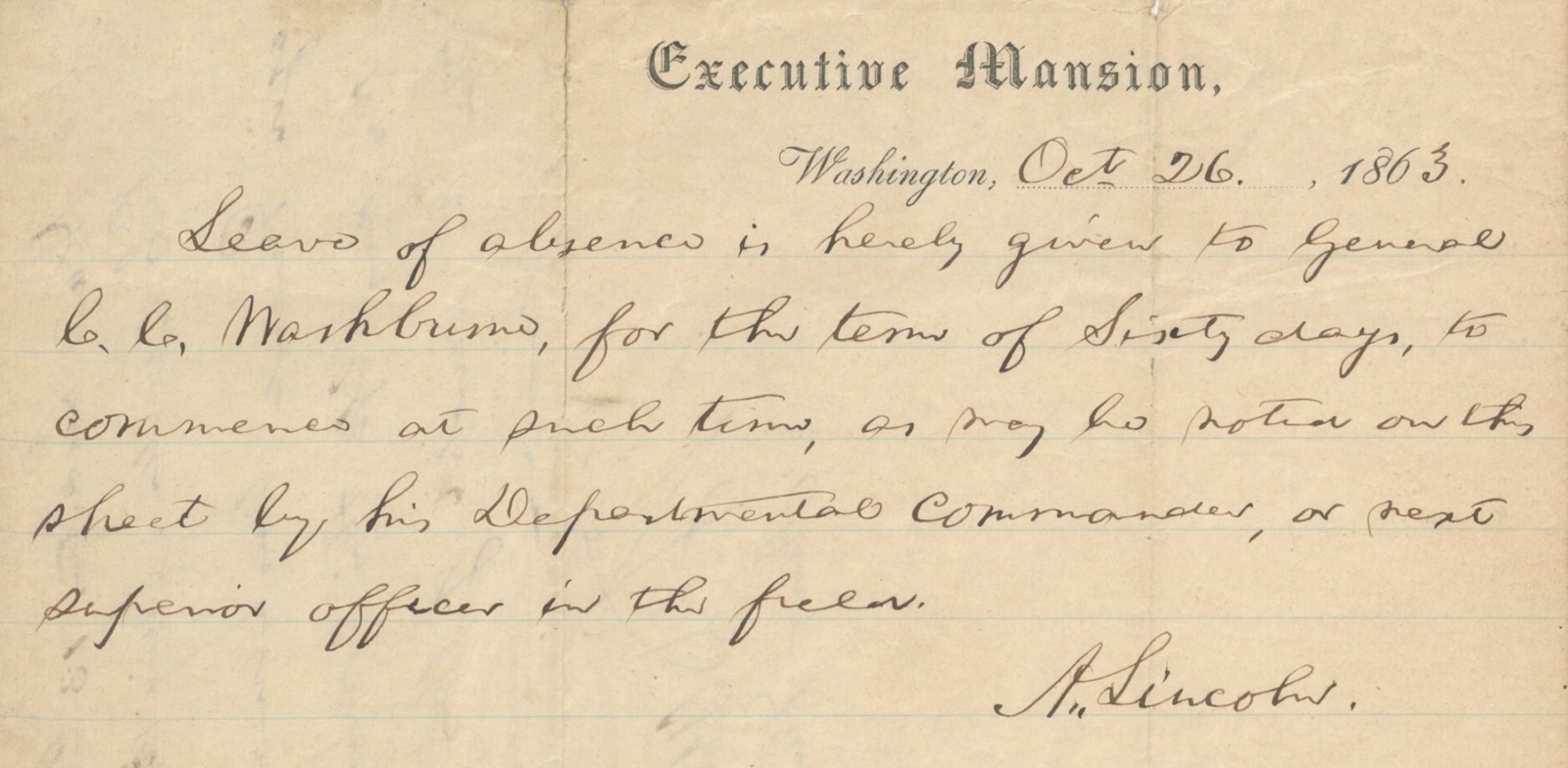 Abraham Lincoln autograph letter signed
