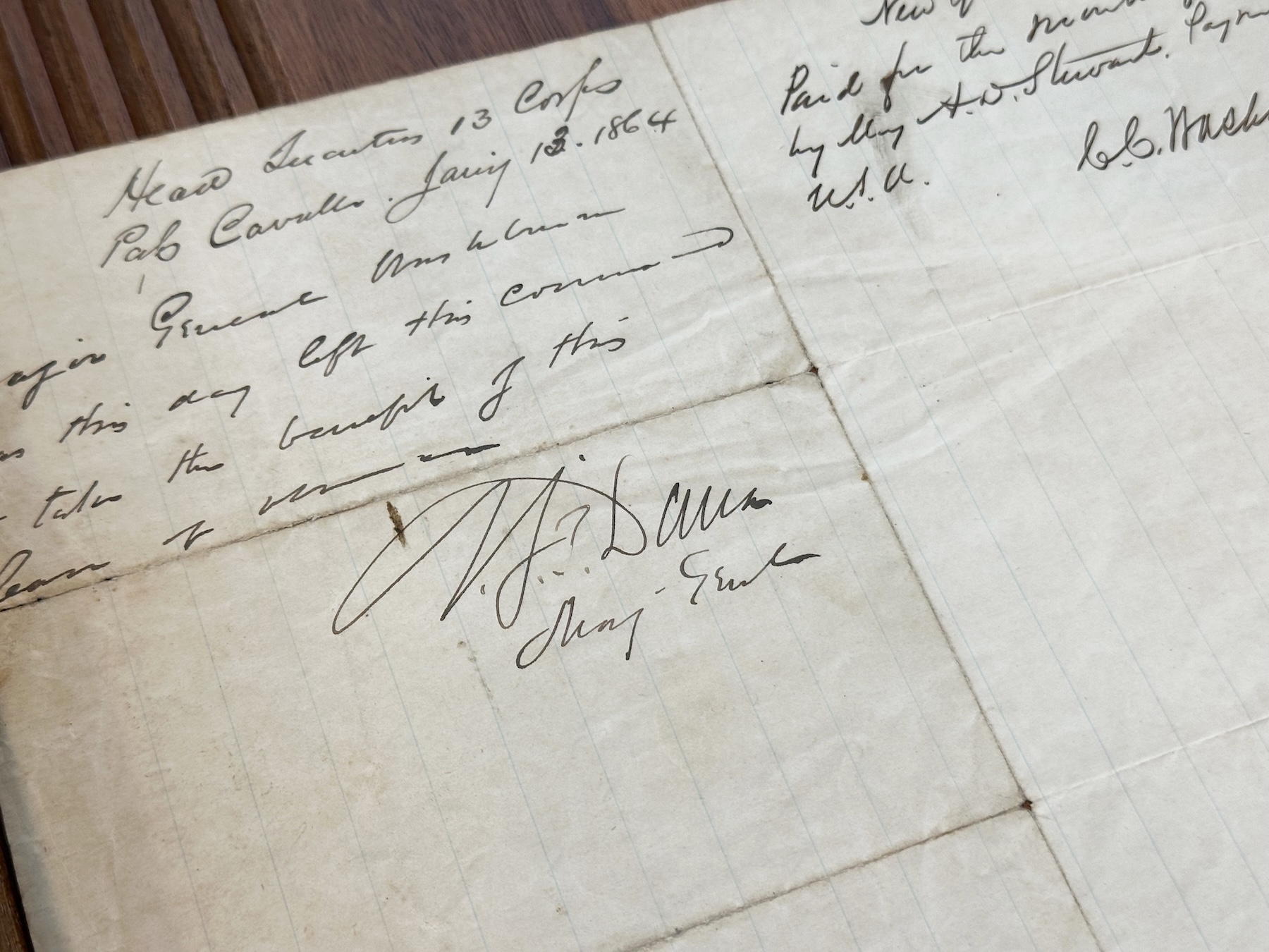 Lincoln signed letter verso