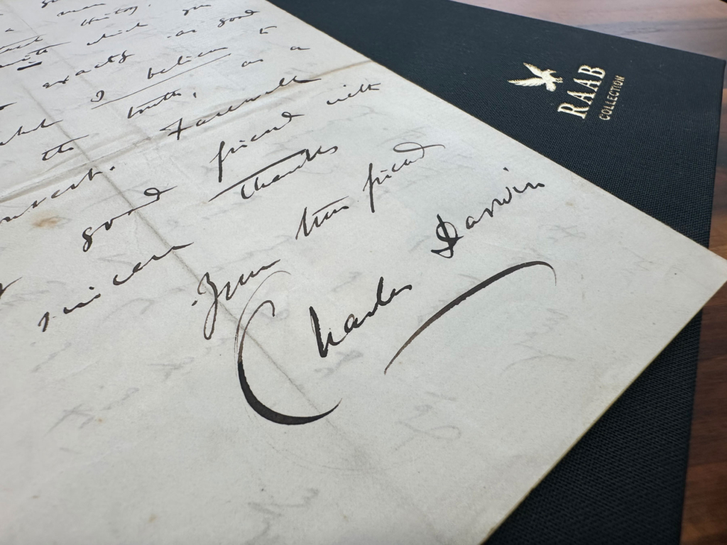 charles darwin autograph