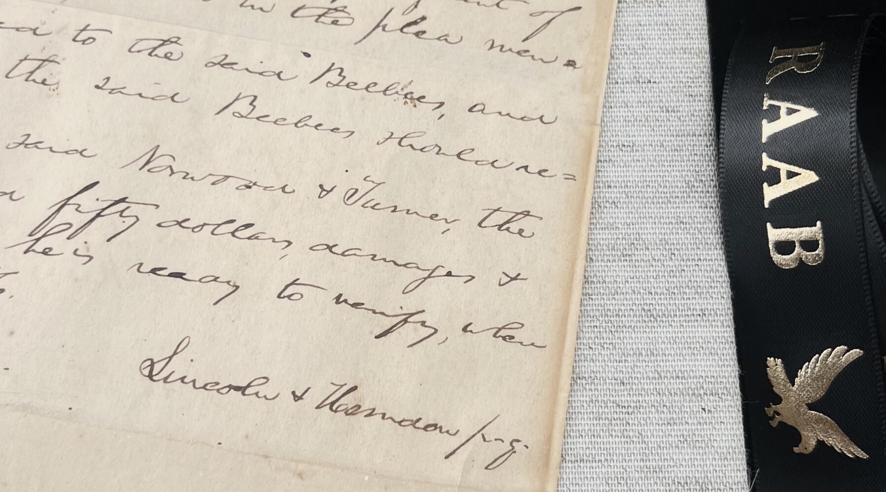 Document signed by Abraham Lincoln