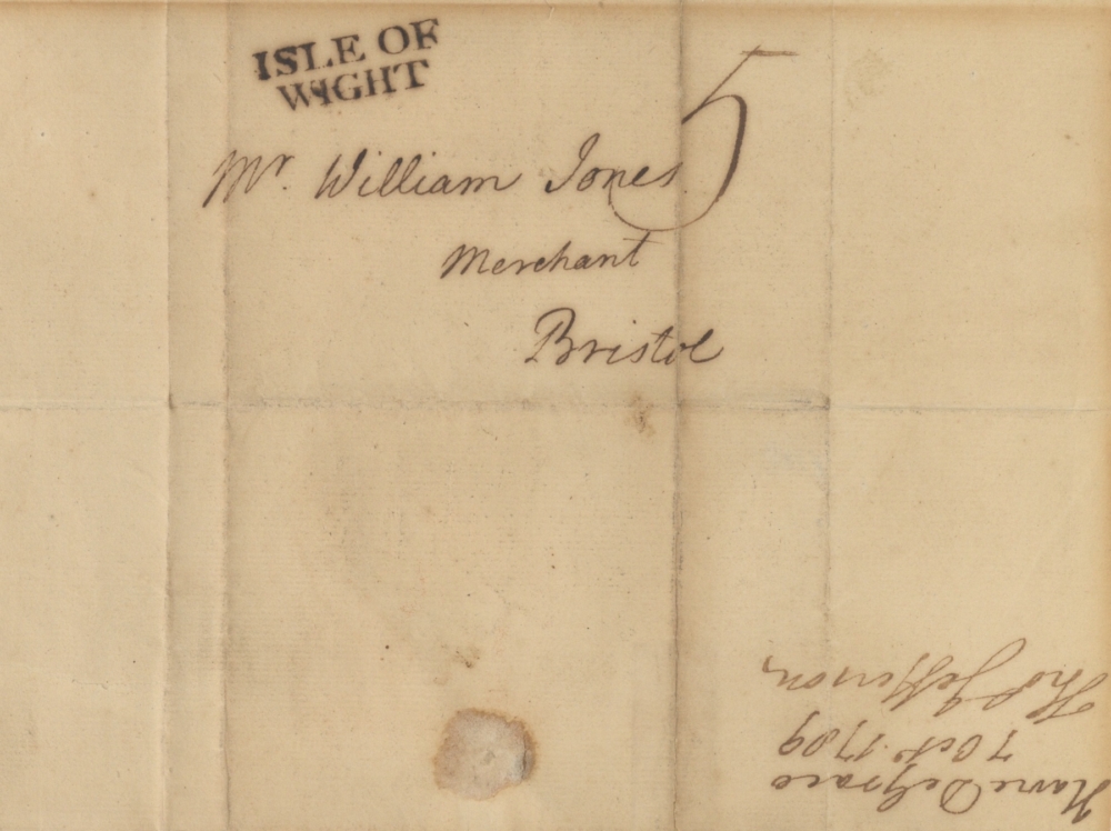 Thomas Jefferson autograph letter 1789 verso
