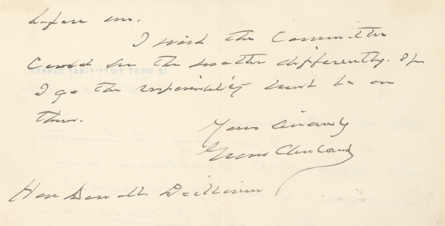 Grover Cleveland signed document