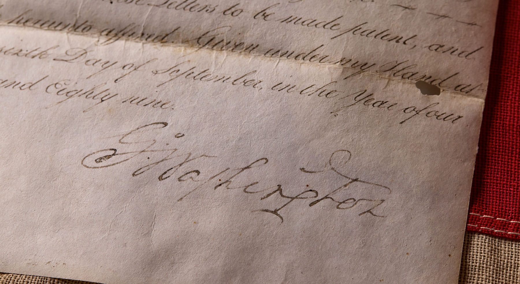 George Washington signed document
