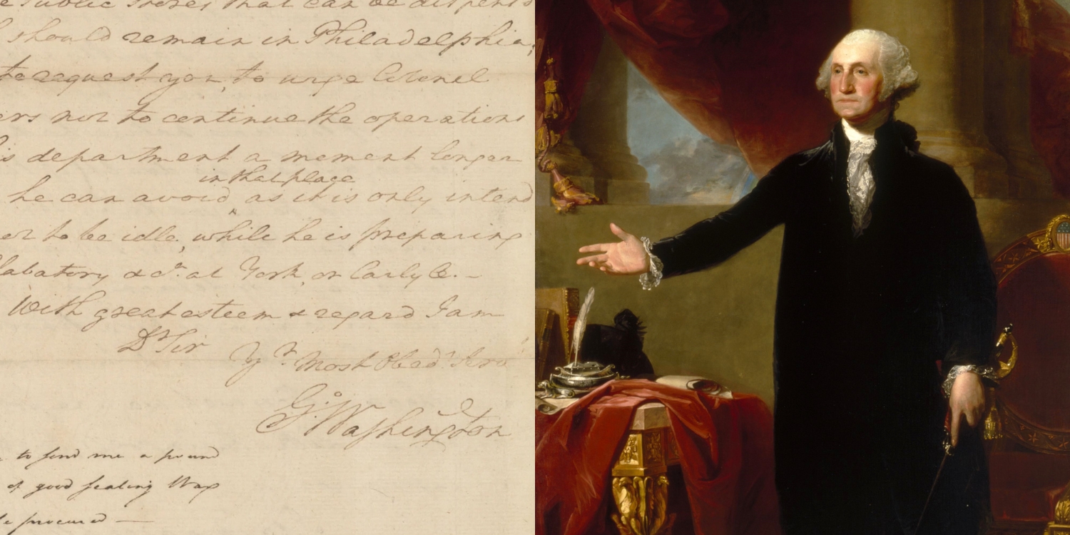 George Washington signed letter