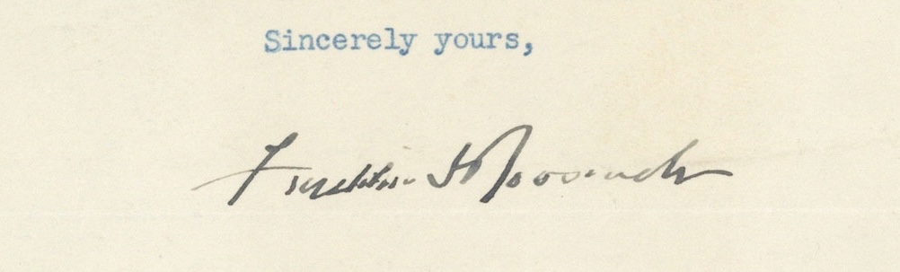 FDR signed letter 1944