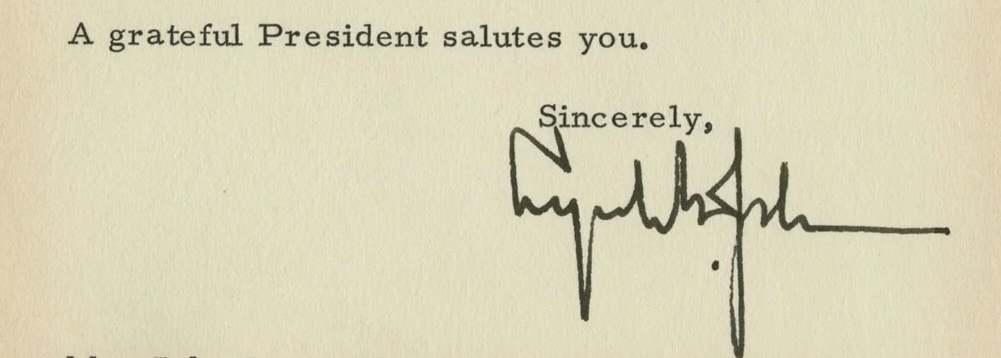 LBJ signed letter