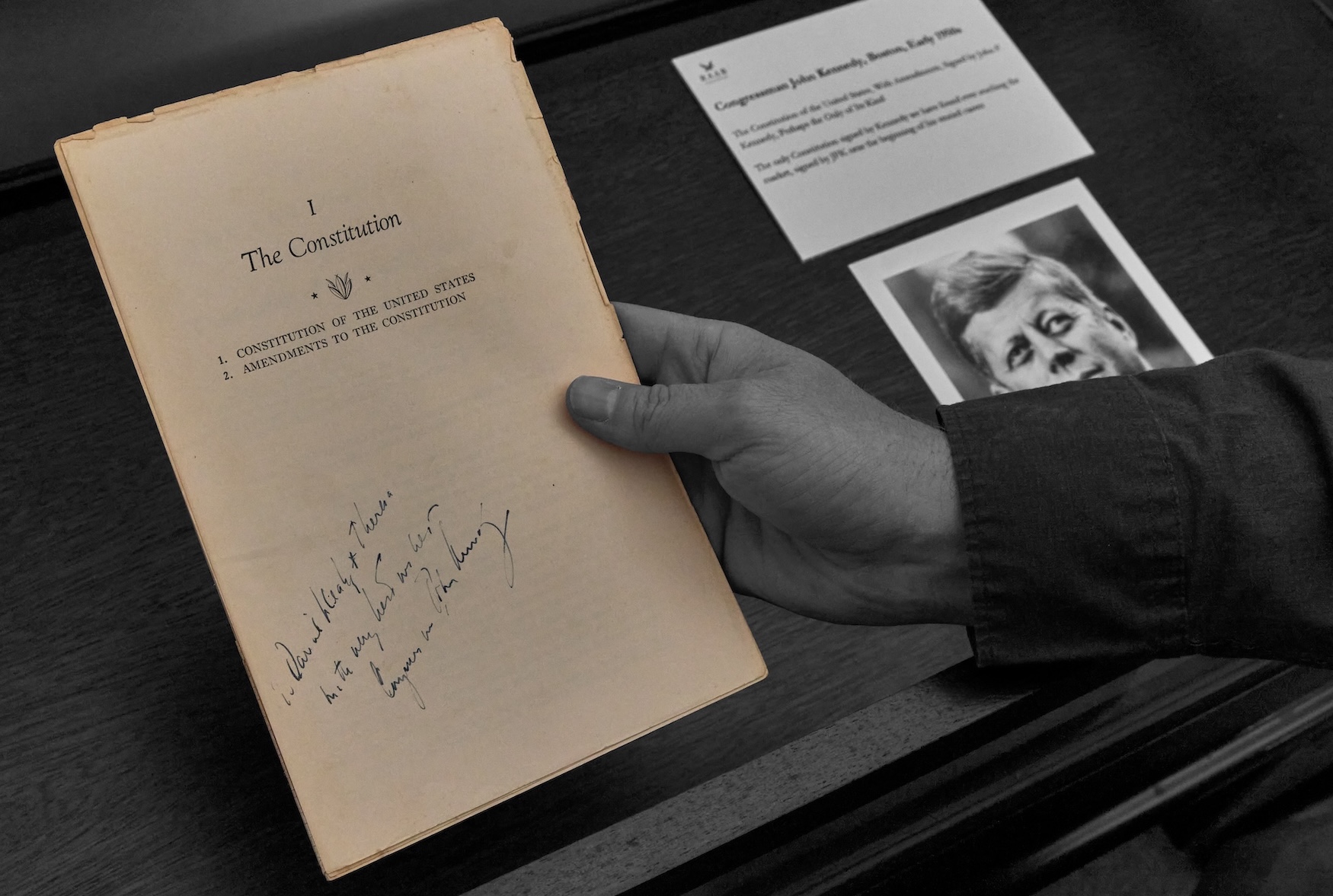 John F Kennedy signed document copy