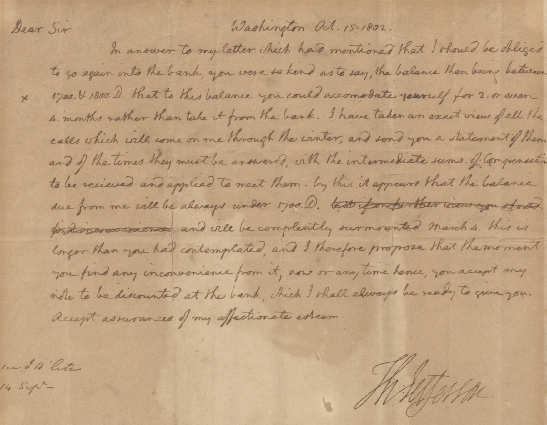 Thomas Jefferson letter