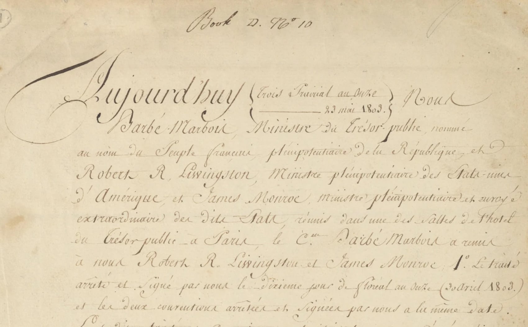 Louisiana Purchase manuscript