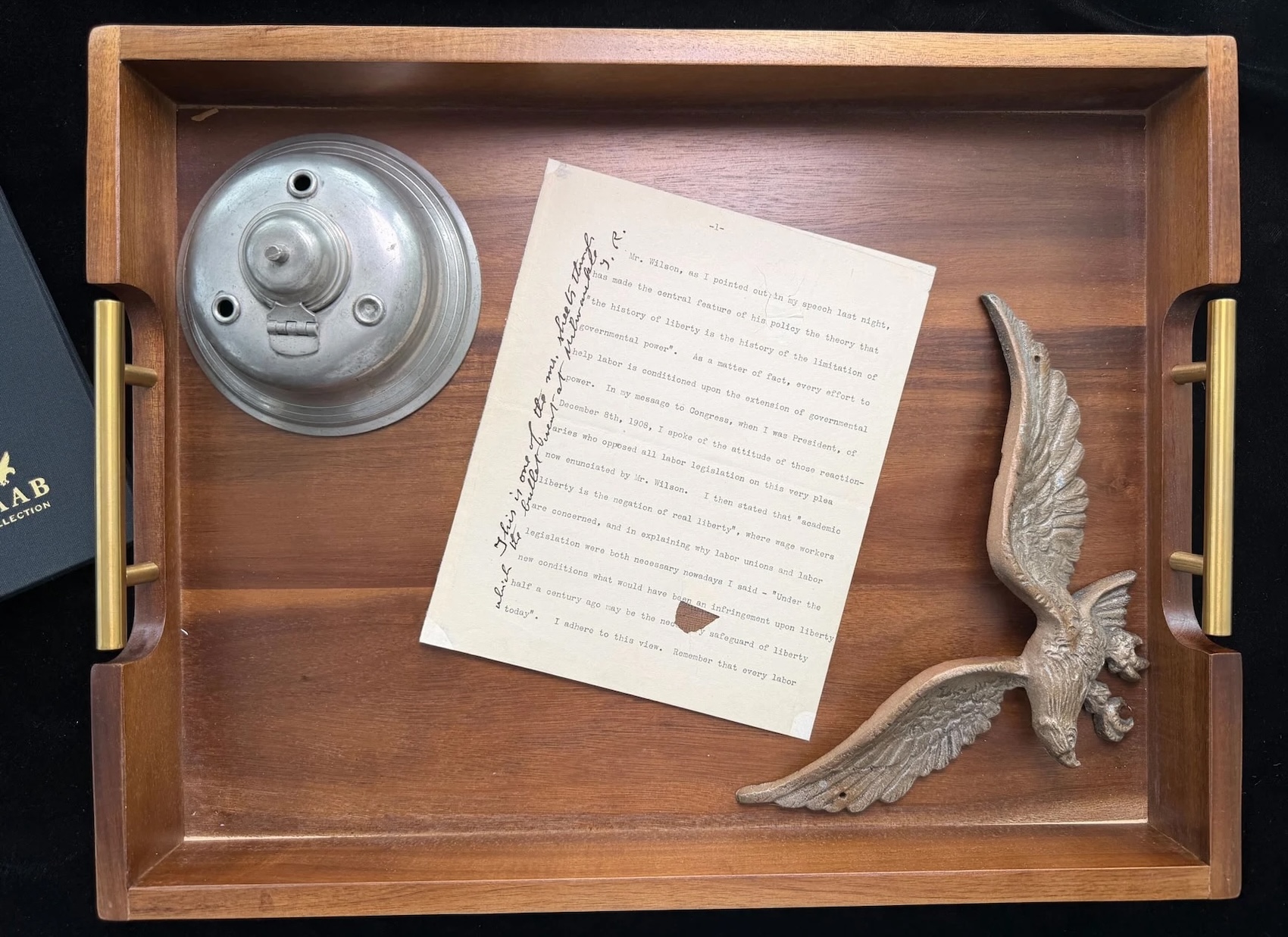 Page 1 of the "Bullet-Hole" Speech