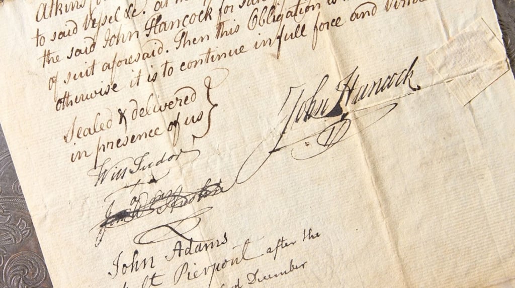 John Hancock autograph