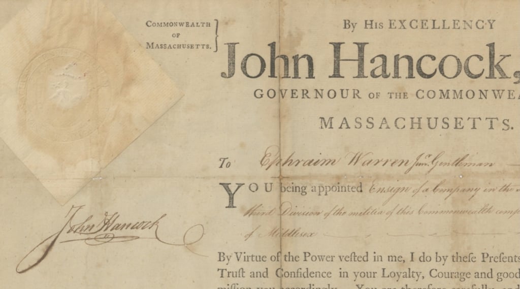 John Hancock autograph