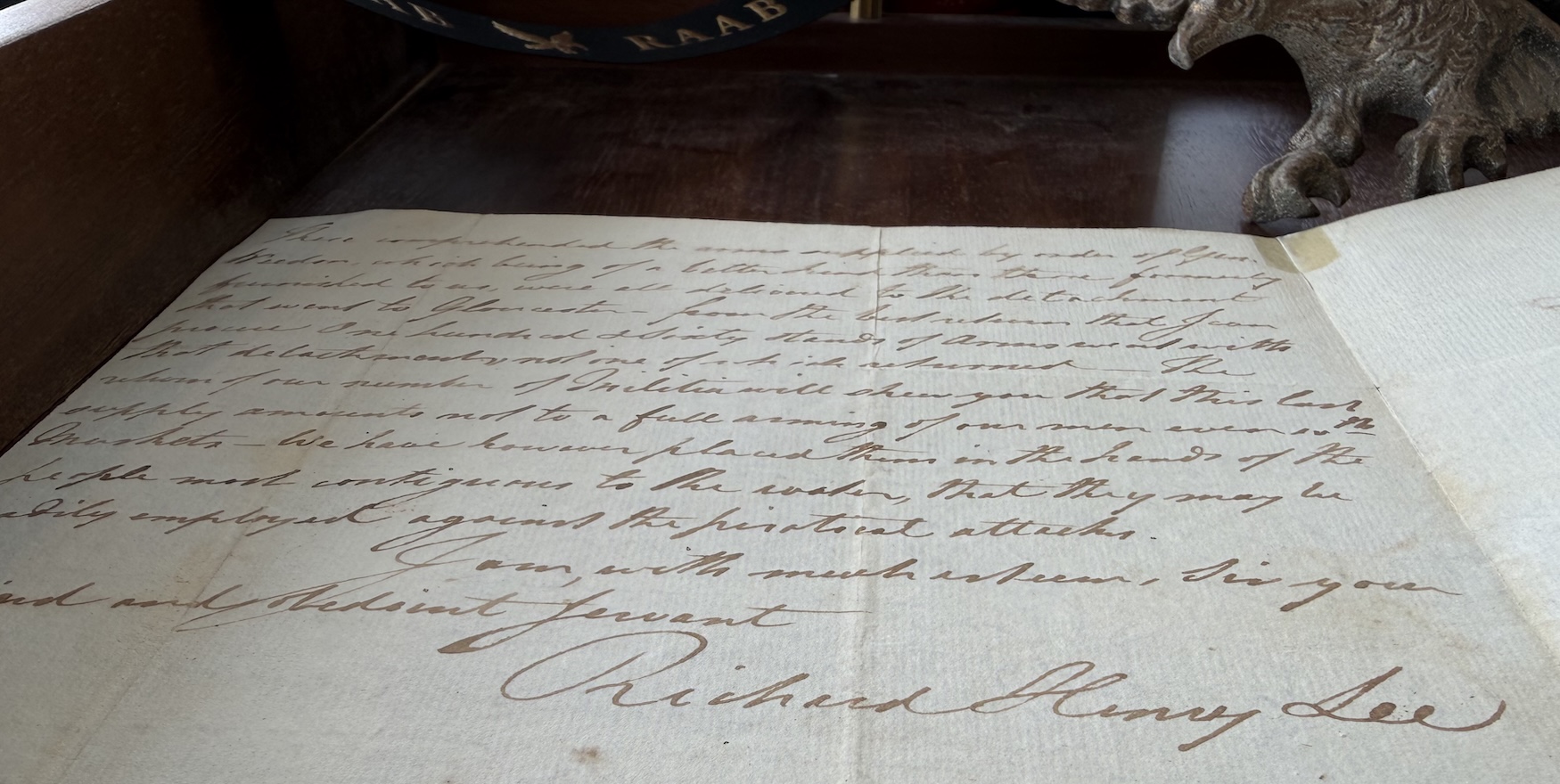 Richard Henry Lee signed letter