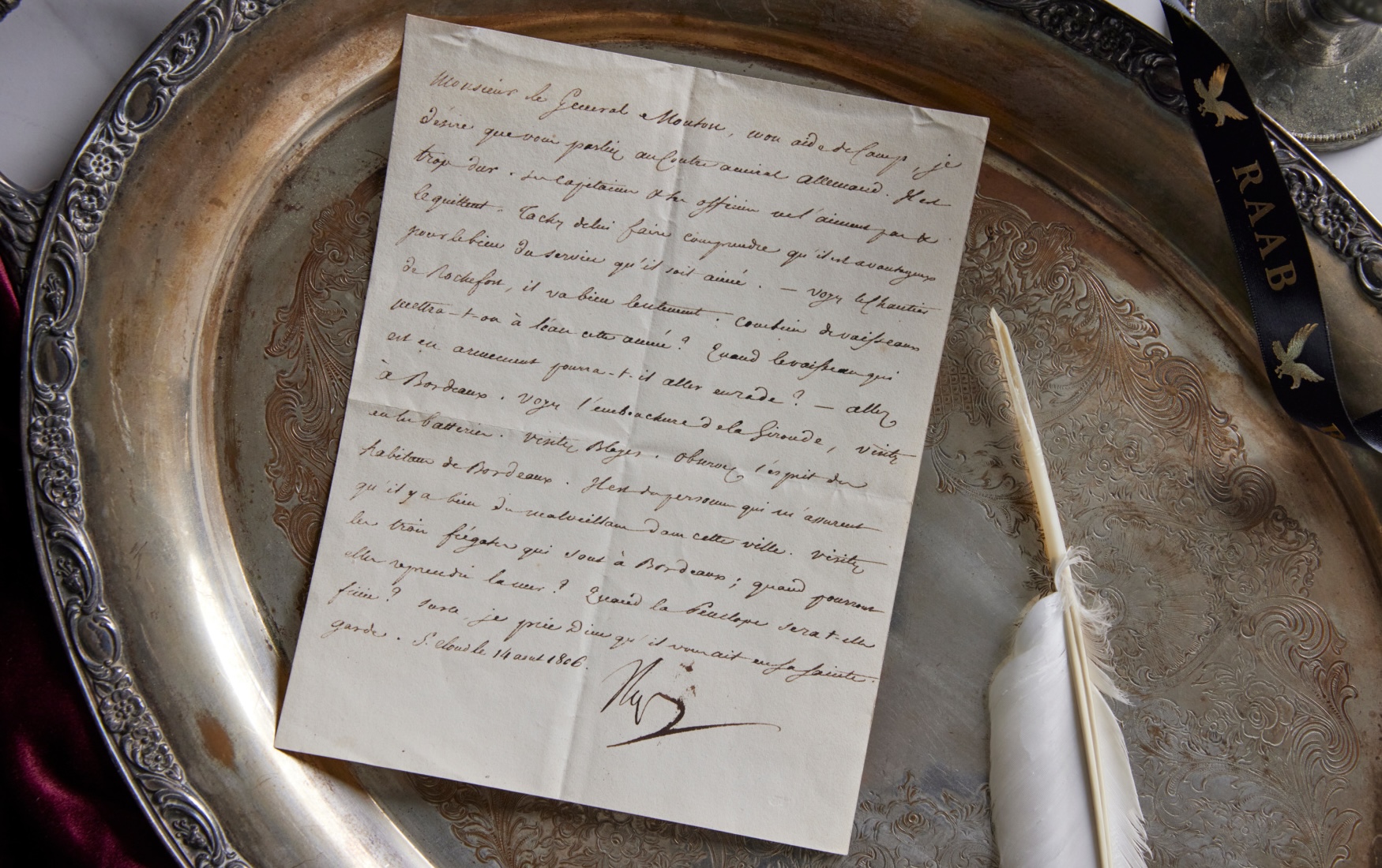 Napoleon signed letter, 1806