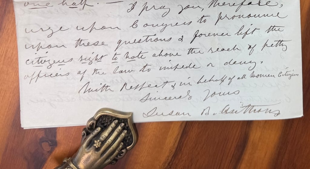 Susan B Anthony autograph